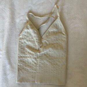 Avocado Beige Ribbed Sports bra Top